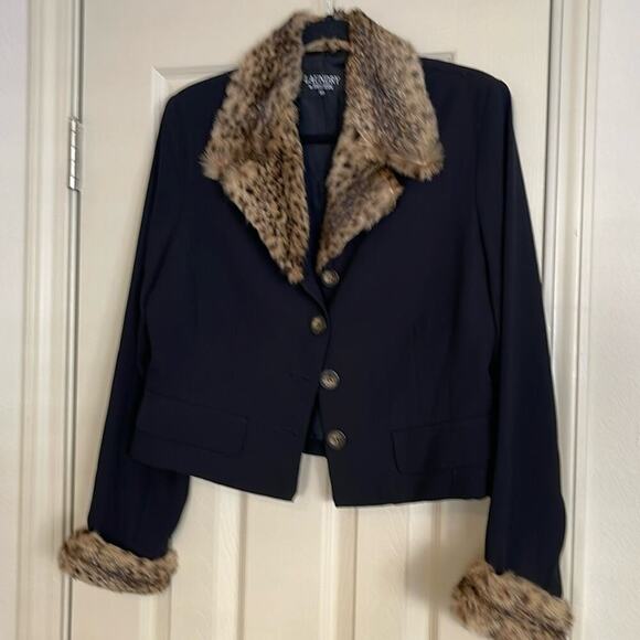 Laundry By Shelli Segal Jackets & Blazers - Jacket laundry by Shelli Segal jacket real fur added separately-Geoffroy’s cat